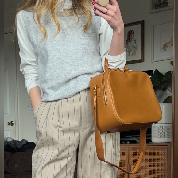 The Row - Small Bowling Bag - Tan Leather Crossbody Bag - Picture 10 of 10